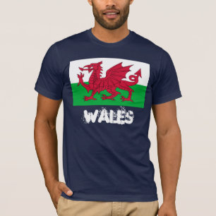 Wales mit Waliser-Flagge T-Shirt