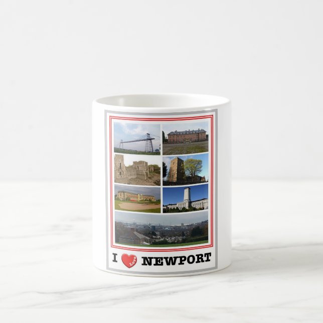 Wales - Newport - I Liebe - Kaffeetasse (Mittel)