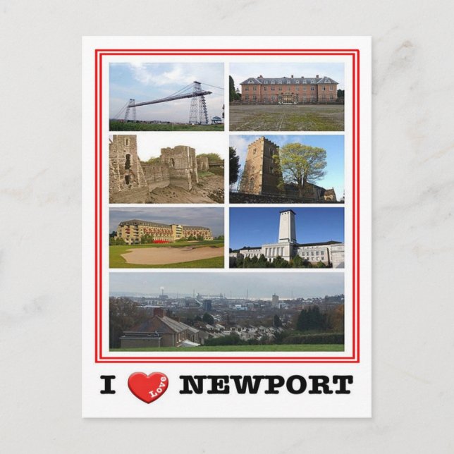 Wales - Newport - I Liebe - Postkarte (Vorderseite)