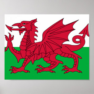 Wales-Poster-Flagge Poster