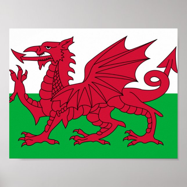 Wales-Poster-Flagge Poster (Vorne)