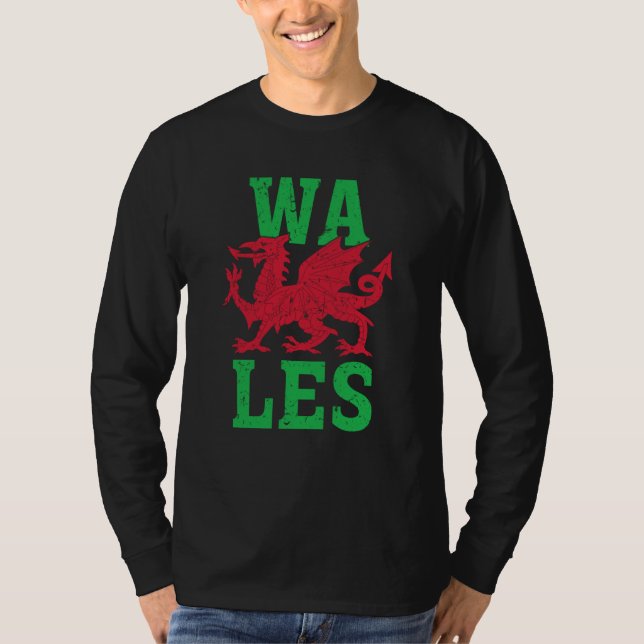 Wales Pride Home Country Welsh Flag T-Shirt (Vorderseite)