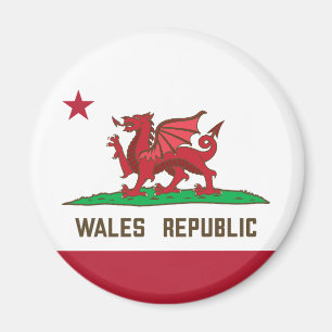 Wales Republic Dragon Flag Welsh Pride Magnet