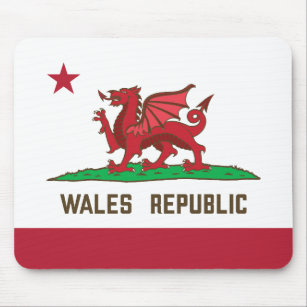 Wales Republic Dragon Flag Welsh Pride Mousepad