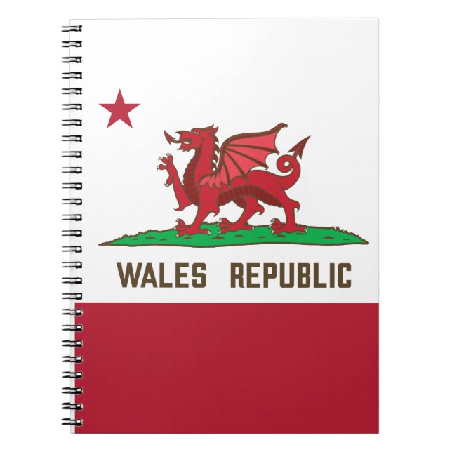 Wales Republic Dragon Flag Welsh Pride Notizblock (Vorderseite)