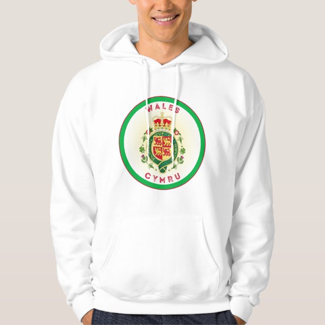 Wales Royal Abzeichen Circle Shape Hoodie (Vorderseite)