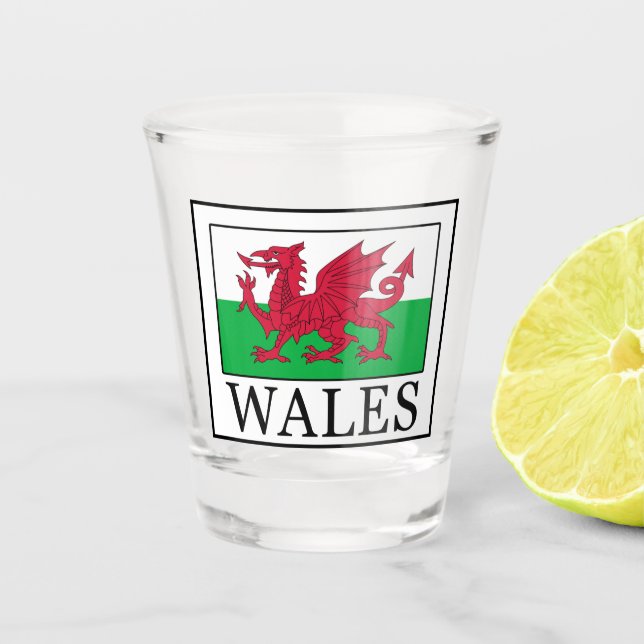 Wales Schnapsglas (Vorderseite)