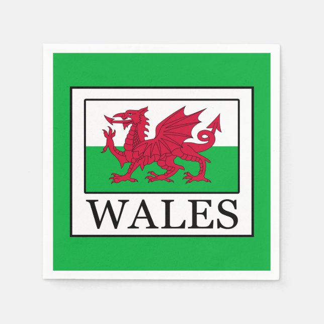 Wales Serviette (Vorderseite)