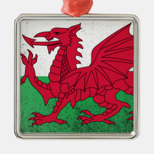 Wales Silbernes Ornament