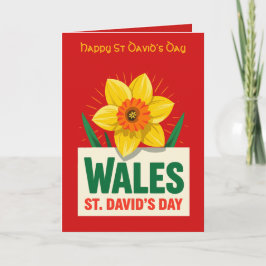Wales St Davids Day Daffodil Design Karte
