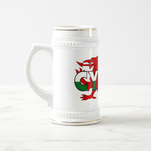 Wales Stein Bierglas