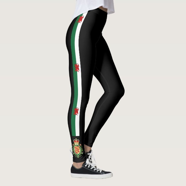 Wales stripes Flagge Leggings (Rechts)