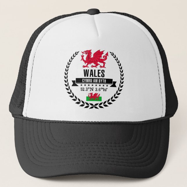Wales Truckerkappe (Vorderseite)