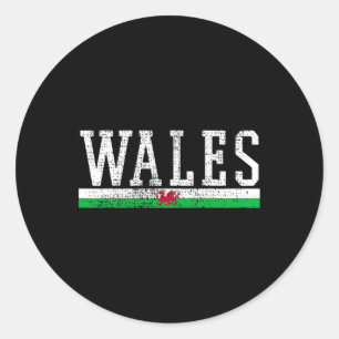 Wales UK Vereinigtes Königreich Europa Vintag Runder Aufkleber