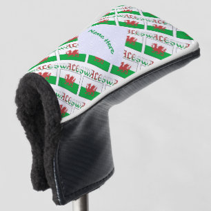 Wales und walisische Flagge geteerte grün Personal Golf Headcover