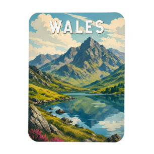 Wales Vereinigtes Königreich Illustration Reise Ku Magnet