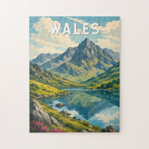 Wales Vereinigtes Königreich Illustration Reise Ku Puzzle