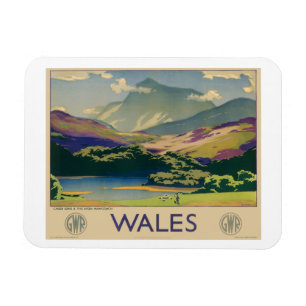 Wales Vintage Travel Poster Magnet