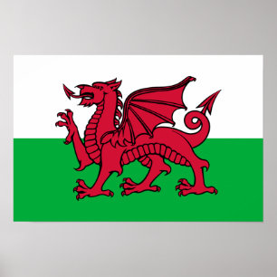 Wales - Waliser-Flagge Poster
