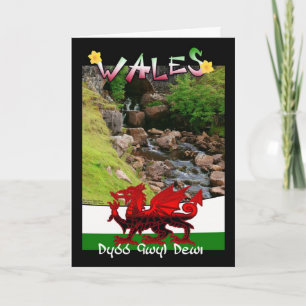 Wales, Waliser-Karten-Sprichwort Dydd Gwyl Dewi Karte
