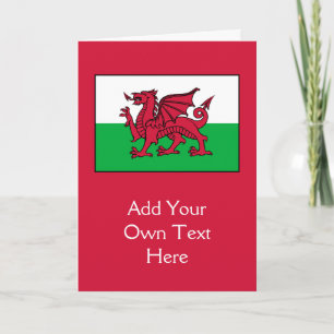 Wales - Walisische Flagge Karte