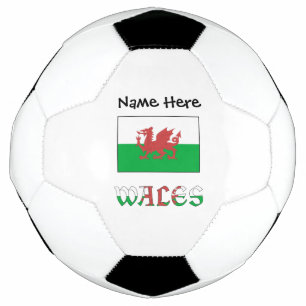 Wales Walisische Flagge Personalisierter Name Fußball
