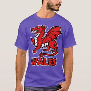 Wales Welsh Dragon cymru Roter Drache T-Shirt