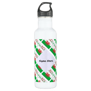Wales Welsh Flag Personalisiert Edelstahlflasche