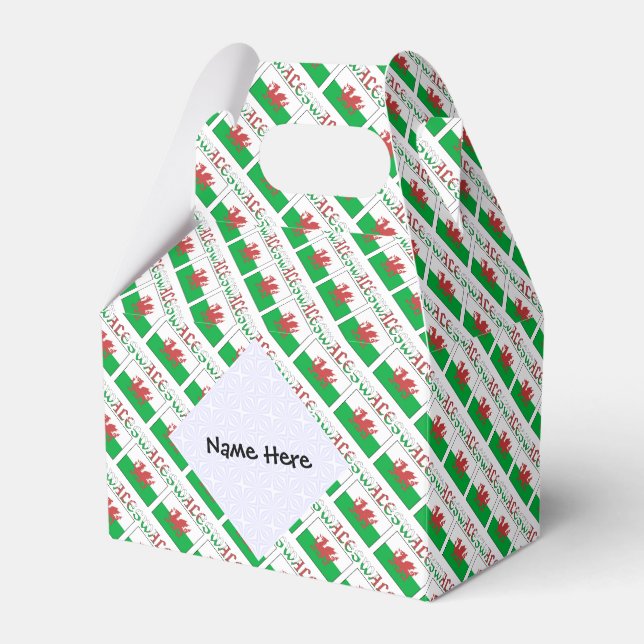 Wales Welsh Flag Personalisiert Geschenkschachtel (Vorderseite)