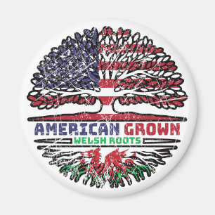 Wales Welsh US American USA United Staaten Tree Magnet