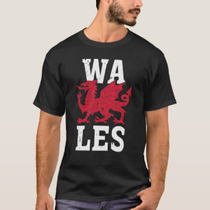 Wales Zuhause Pride Welsh Flag T-Shirt