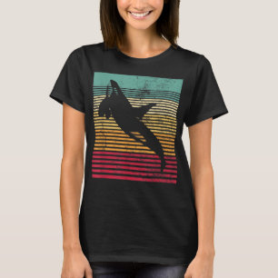 Walfisch Orca Retro-Stil Männer Frauen Neuheit Vin T-Shirt