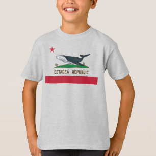 Walfischflagge der Cetacea Republic Rorqual T-Shirt