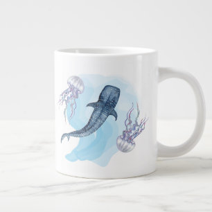 Walhai. Aquarell Jumbo-Tasse