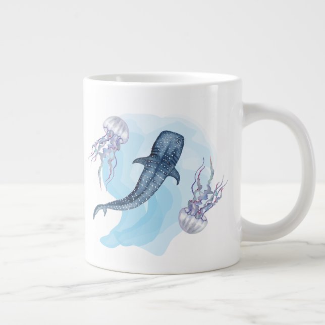 Walhai. Aquarell Jumbo-Tasse (Rechts)