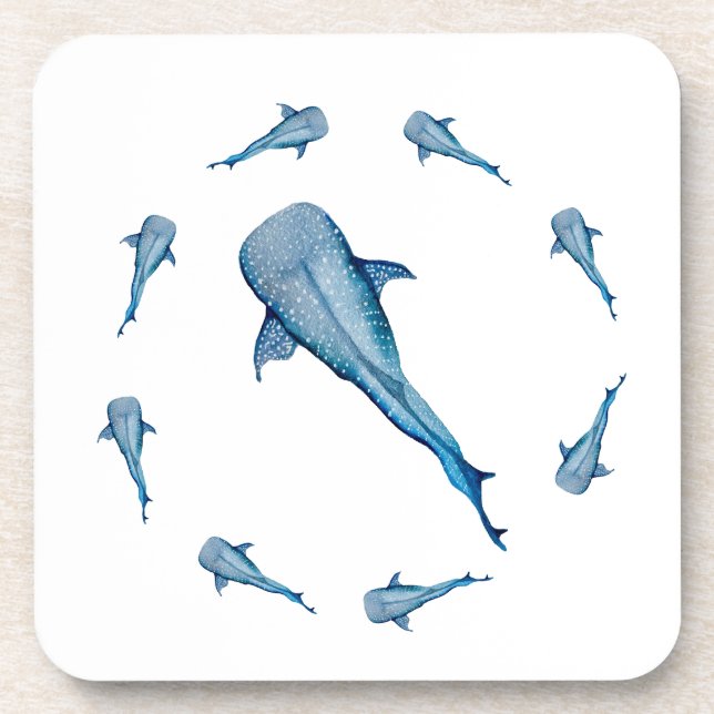 Walhai Getränkeuntersetzer (Vorderseite)