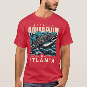 Walhai Ozean Leben Atlanta Souvenir Kunst vintage T-Shirt