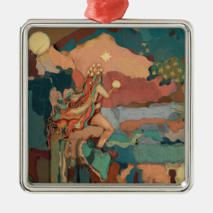 Walhall-Kunst-toskanische Pastell-Stern-mystische Ornament Aus Metall