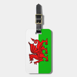Walischer Roter Drache Wales-Flagge Gepäckanhänger
