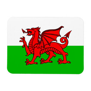 Walischer Roter Drache Wales-Flagge Magnet