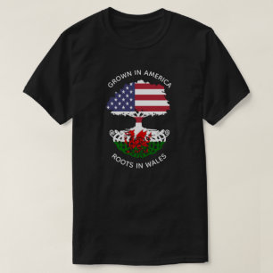 Waliser-Amerikanische Wurzeln im Walesceltic-Baum T-Shirt