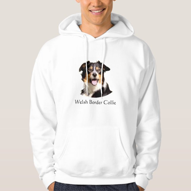 Waliser-Border-Collie Hoodie (Vorderseite)