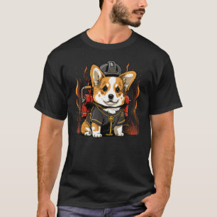 Waliser Corgi-Feuerwehrmann auf Feuerwehrmann Wels T-Shirt