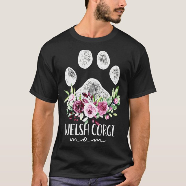 Waliser Corgi-Hundemutter T-Shirt (Vorderseite)