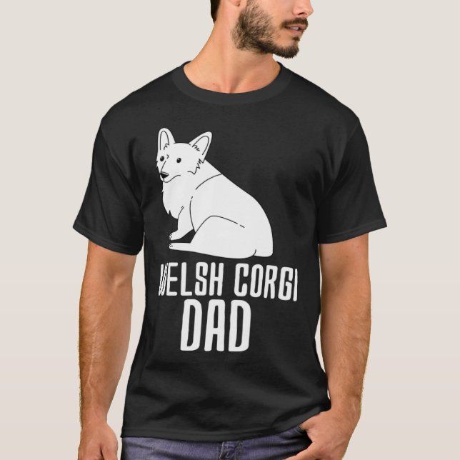 Waliser Corgi Vater T-Shirt (Vorderseite)