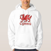 Waliser-Drache Cymru Hoodie Wales, St David Tag