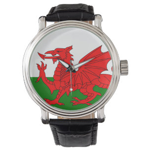 Waliser-Drache "der rote Drache " Armbanduhr