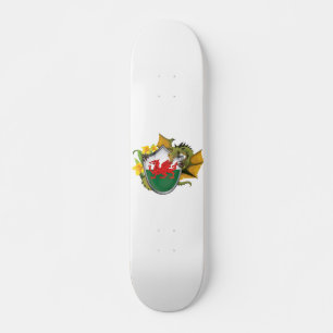 Waliser-Drache-Flagge Skateboard