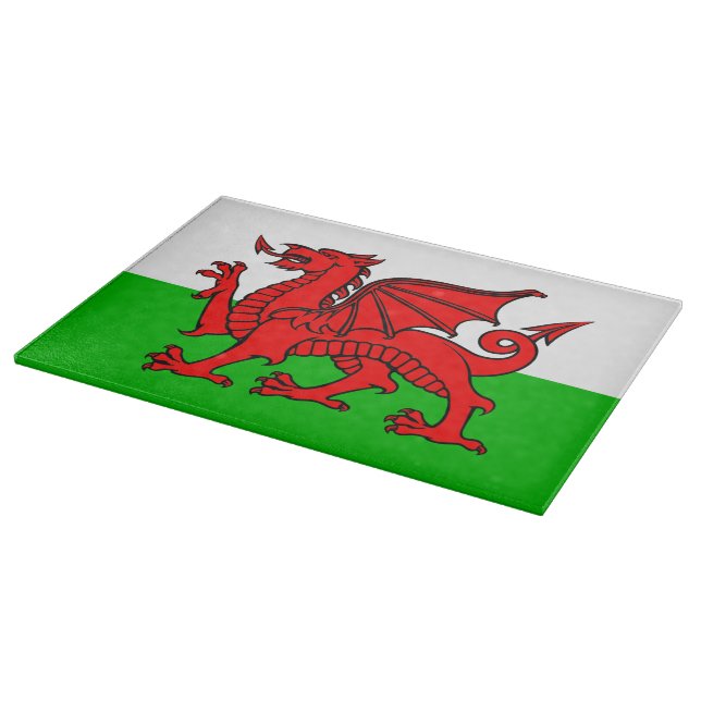 Waliser-Flagge Schneidebrett (Ecke)