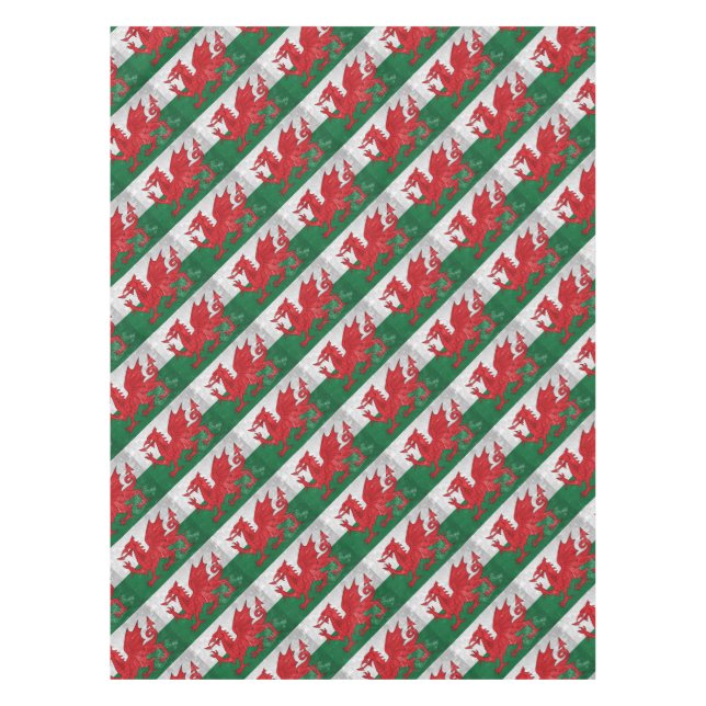 Waliser-Flagge Tischdecke (Vorderseite)